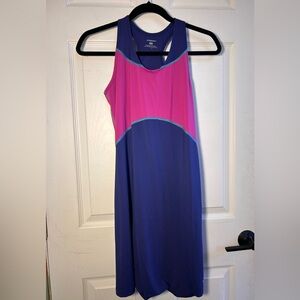 Patagonia Pink and Blue Midi Athletic Dress